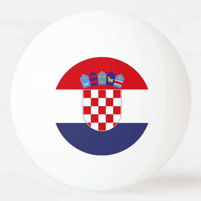 Pelota De Ping Pong Bandera de Croacia (Anverso)