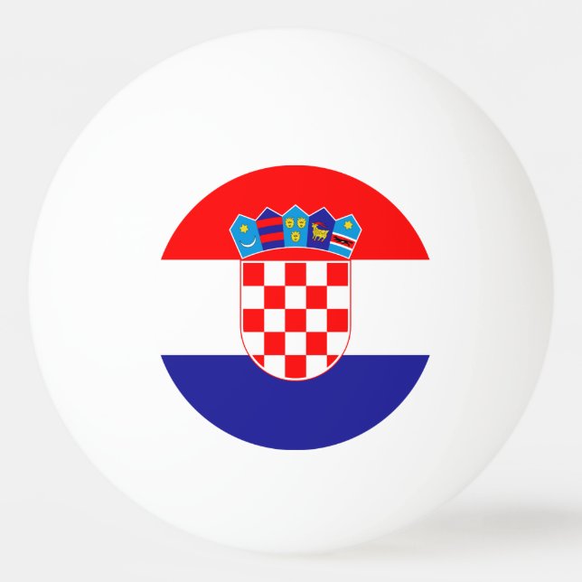 Pelota De Ping Pong Bandera de Croacia (Anverso)