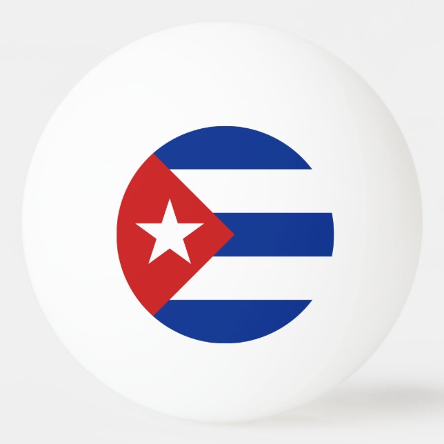 Pelota De Ping Pong Bandera de Cuba (Anverso)