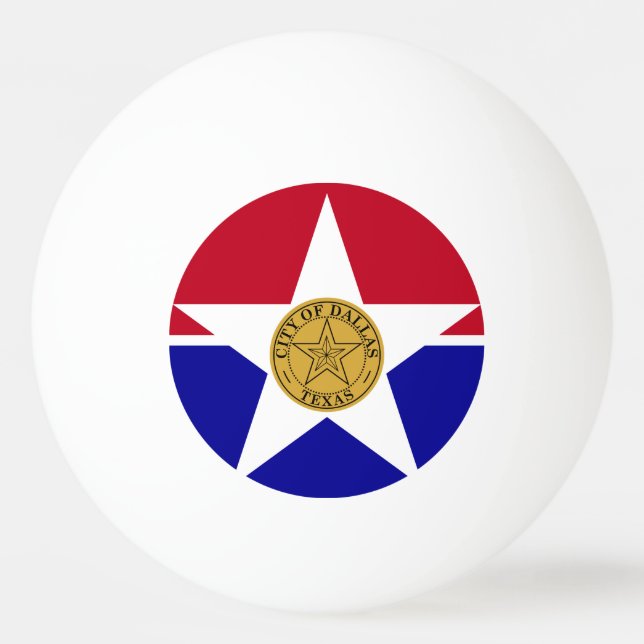 Pelota De Ping Pong Bandera de Dallas, Texas Ping-Pong Ball (Anverso)