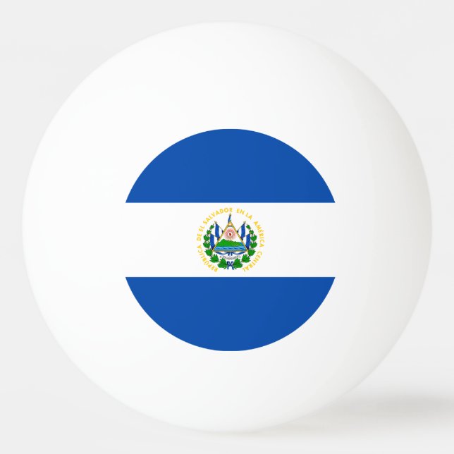 Pelota De Ping Pong Bandera de El Salvador (Anverso)