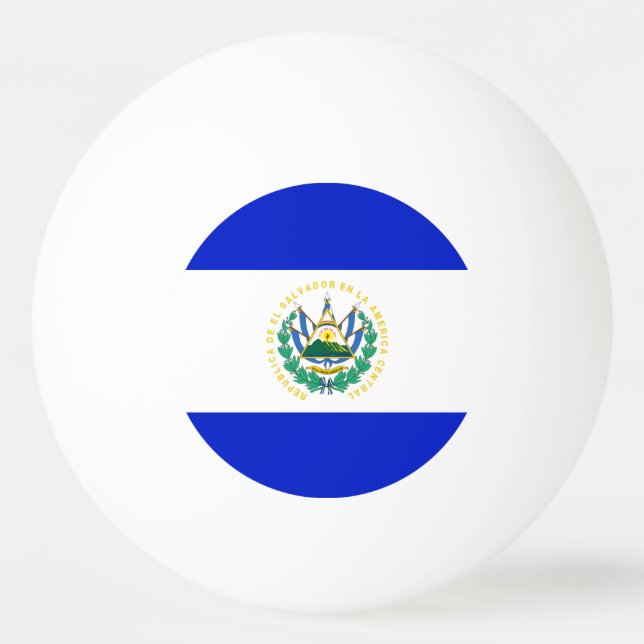 Pelota De Ping Pong Bandera de El Salvador (Anverso)