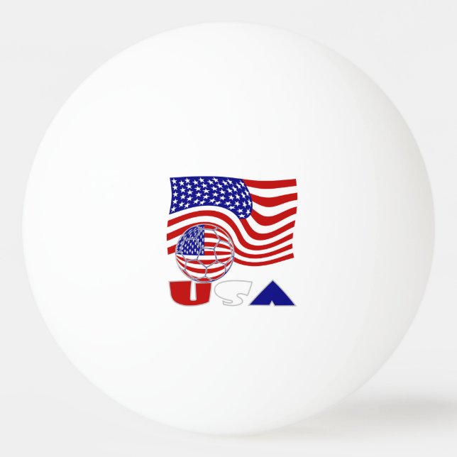 Pelota De Ping Pong Bandera de Estados Unidos (Reverso)