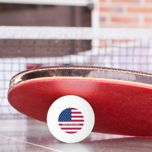 Pelota De Ping Pong Bandera de Estados Unidos Mesa Patriótica Tenis P