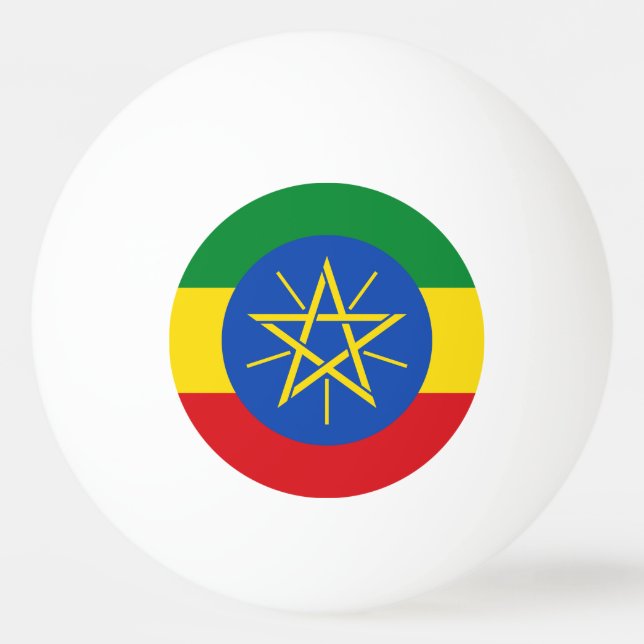 Pelota De Ping Pong Bandera de Etiopía (Anverso)