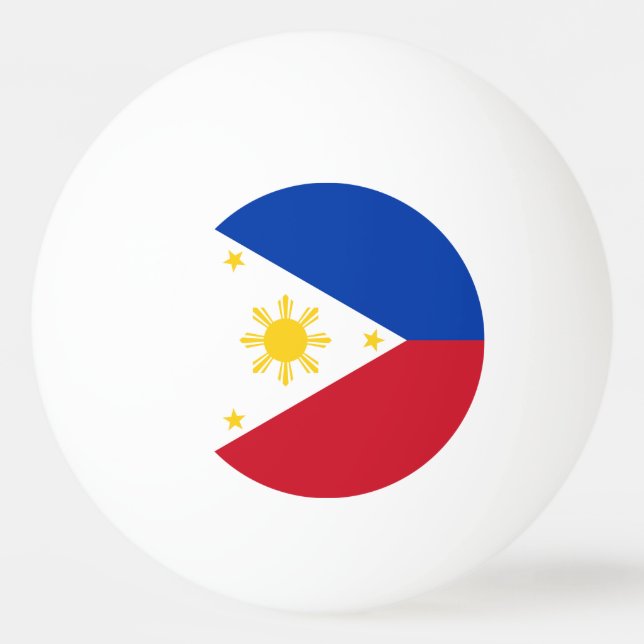 Pelota De Ping Pong Bandera de Filipinas (Anverso)