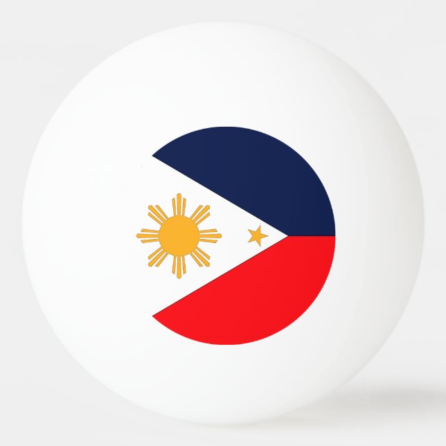 Pelota De Ping Pong Bandera de Filipinas (Anverso)