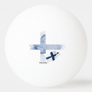 Pelota De Ping Pong bandera de Finlandia