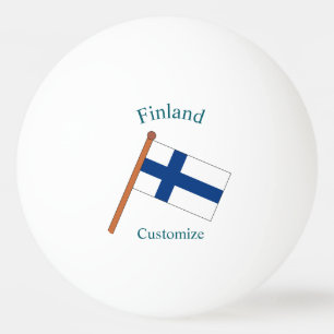 Pelota De Ping Pong Bandera de Finlandia Thunder_Cove