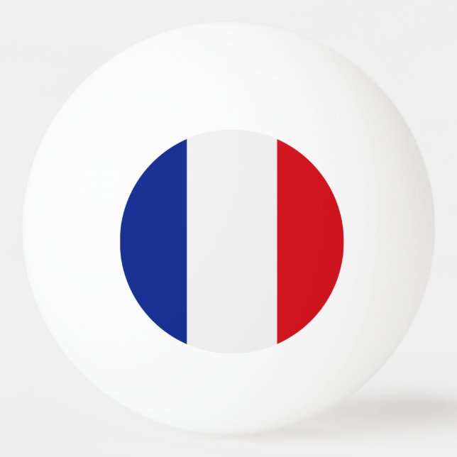 Pelota De Ping Pong Bandera de Francia (Reverso)