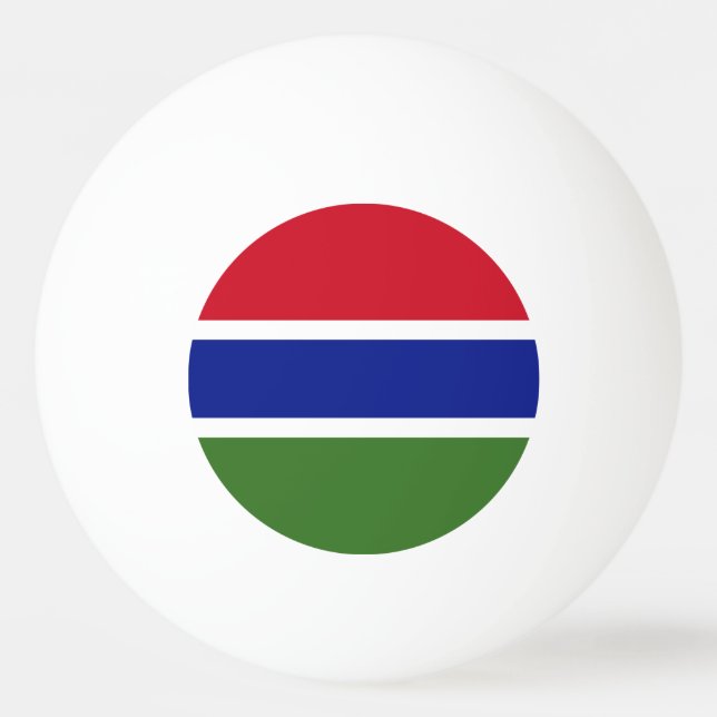 Pelota De Ping Pong Bandera de Gambia (Anverso)