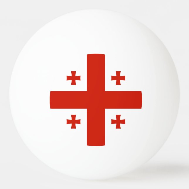 Pelota De Ping Pong Bandera de Georgia (Anverso)