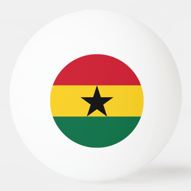 Pelota De Ping Pong Bandera de Ghana (Anverso)
