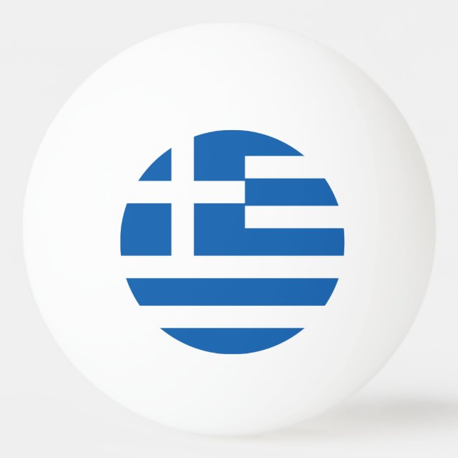 Pelota De Ping Pong Bandera de Grecia (Anverso)