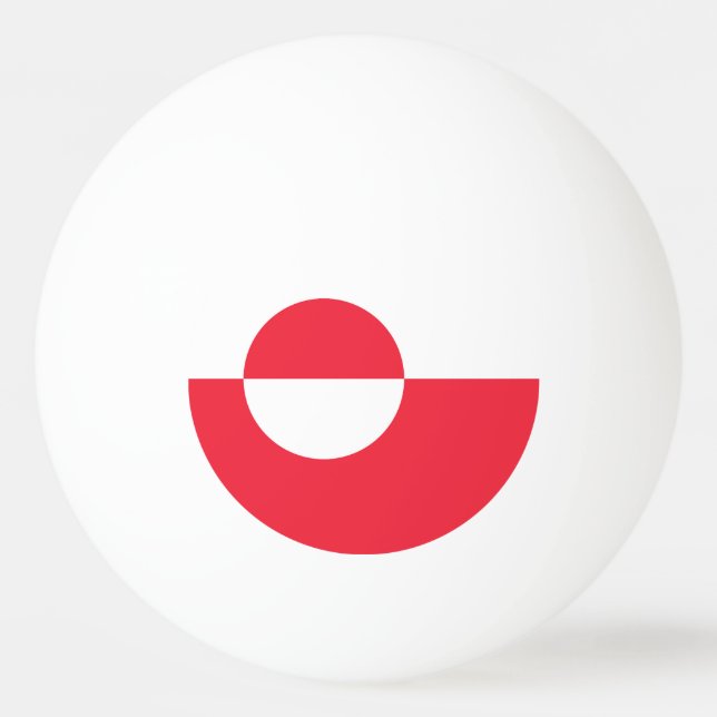 Pelota De Ping Pong Bandera de Groenlandia (Anverso)