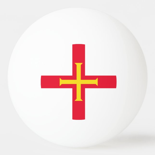 Pelota De Ping Pong Bandera de Guernsey (Anverso)