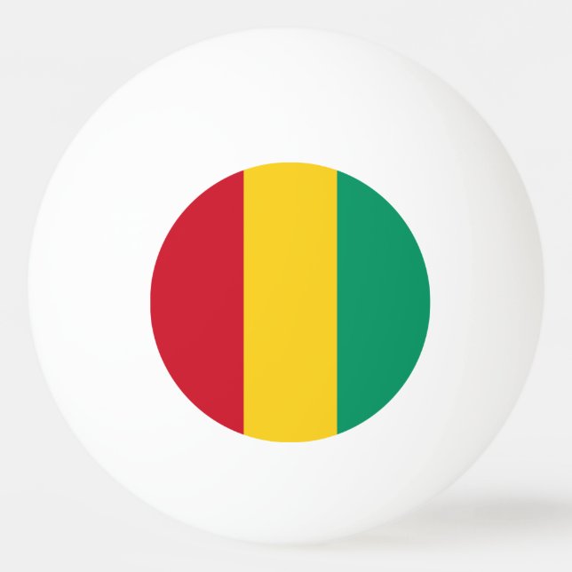 Pelota De Ping Pong Bandera de Guinea (Anverso)