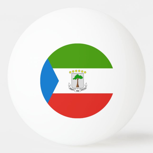Pelota De Ping Pong Bandera de Guinea Ecuatorial (Anverso)