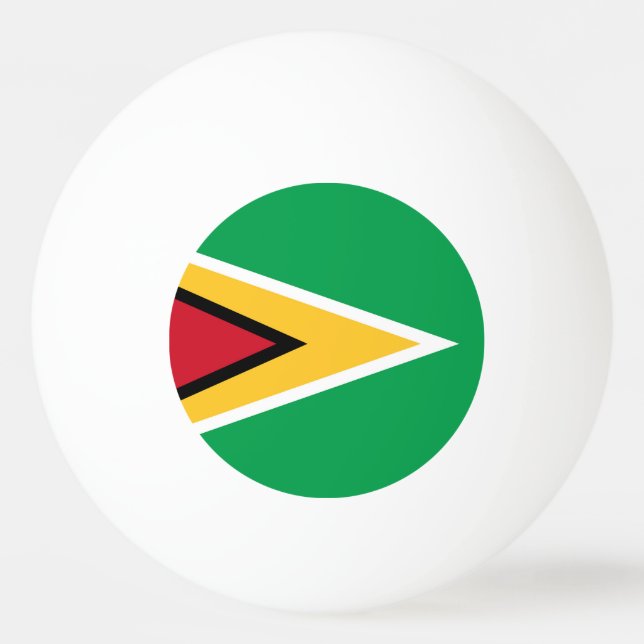 Pelota De Ping Pong bandera de Guyana (Anverso)
