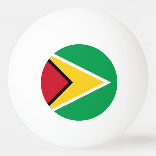 Pelota De Ping Pong Bandera de Guyana (Anverso)