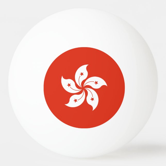 Pelota De Ping Pong Bandera de Hong Kong (Anverso)