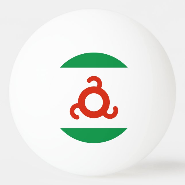 Pelota De Ping Pong Bandera de Ingusetia (Anverso)