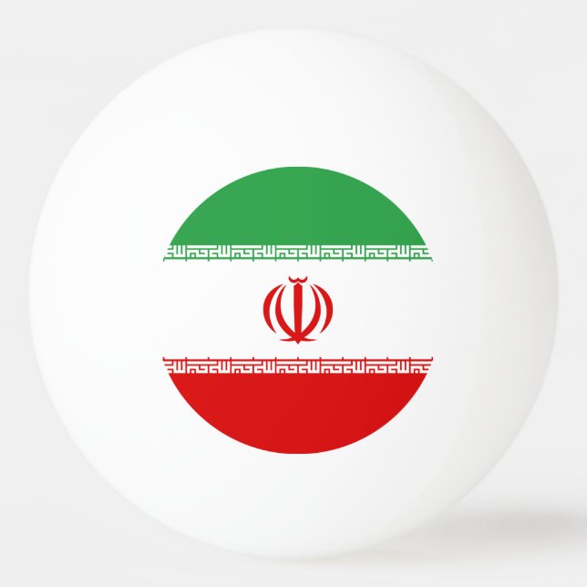 Pelota De Ping Pong Bandera de Irán (Anverso)