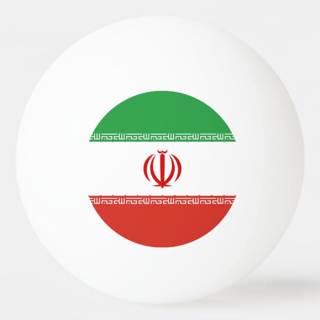 Pelota De Ping Pong Bandera de Irán (Anverso)