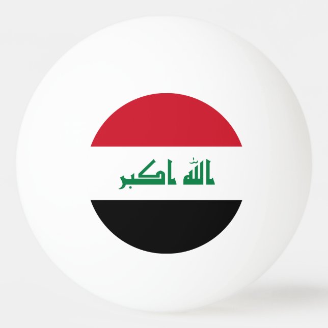 Pelota De Ping Pong Bandera de Iraq (Anverso)