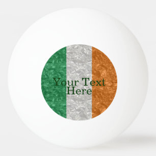 Pelota De Ping Pong Bandera de Irlanda - arrugada
