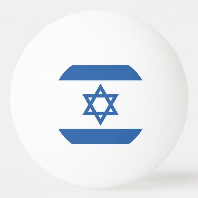 Pelota De Ping Pong Bandera de Israel (Anverso)