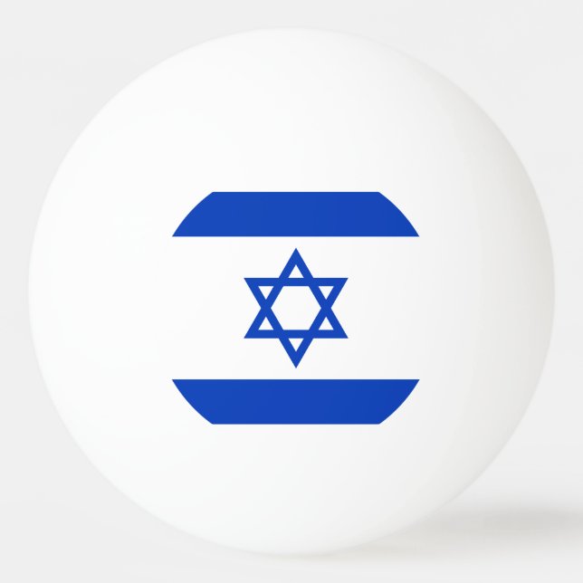 Pelota De Ping Pong Bandera de Israel (Anverso)