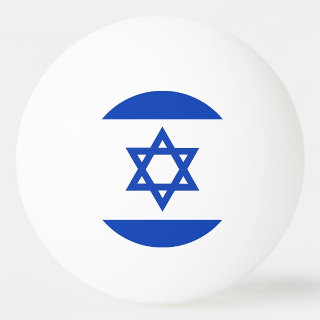 Pelota De Ping Pong Bandera de Israel (Anverso)