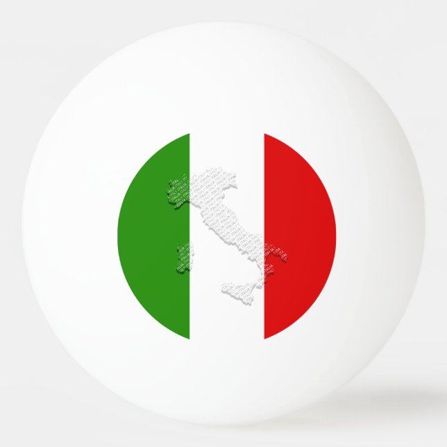 Pelota De Ping Pong Bandera de Italia (Anverso)