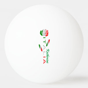 Pelota De Ping Pong Bandera de Italia Rosa Personalizada