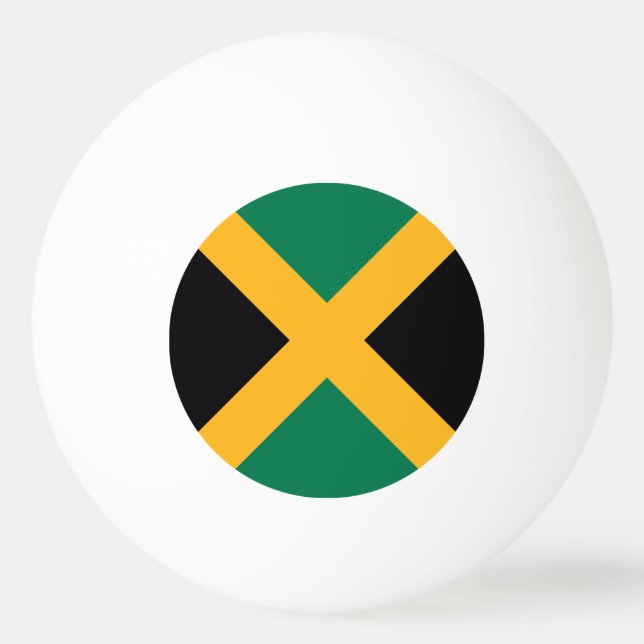 Pelota De Ping Pong Bandera de Jamaica (Anverso)