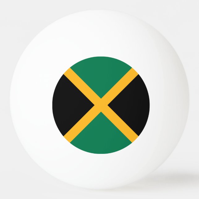 Pelota De Ping Pong Bandera de Jamaica (Anverso)