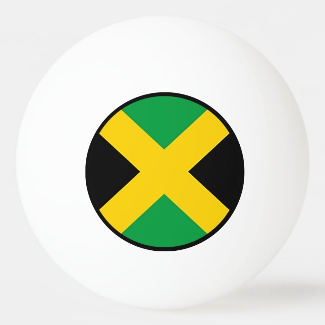Pelota De Ping Pong Bandera de Jamaica (Reverso)