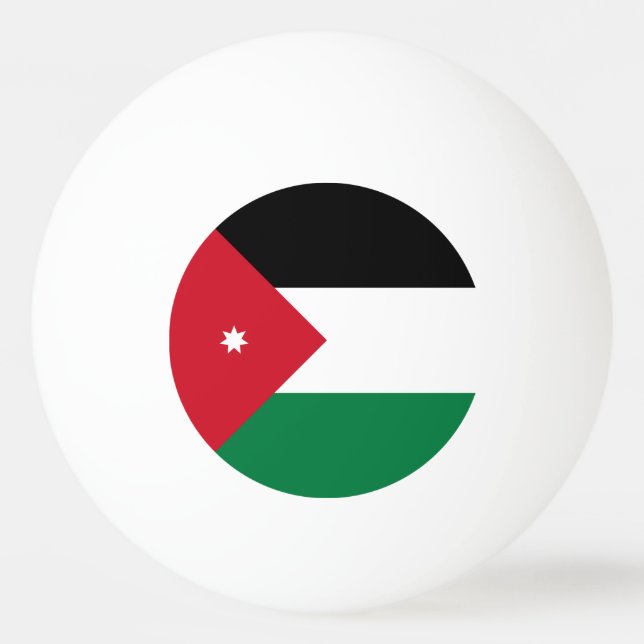 Pelota De Ping Pong Bandera de Jordania (Anverso)