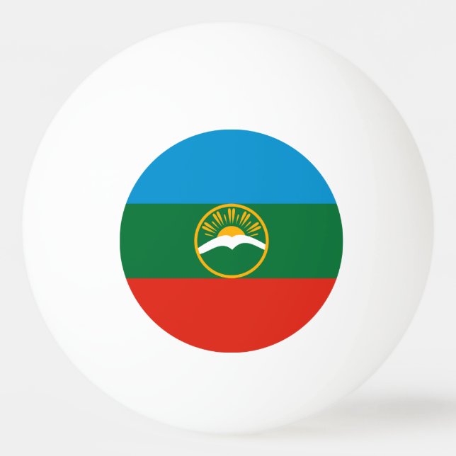 Pelota De Ping Pong Bandera de Karachay Cherkessia (Anverso)