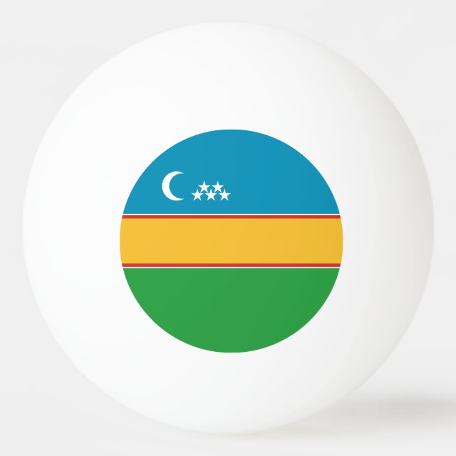 Pelota De Ping Pong Bandera de Karakalpakstan (Anverso)