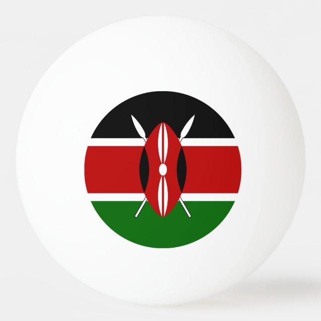 Pelota De Ping Pong Bandera de Kenia (Anverso)