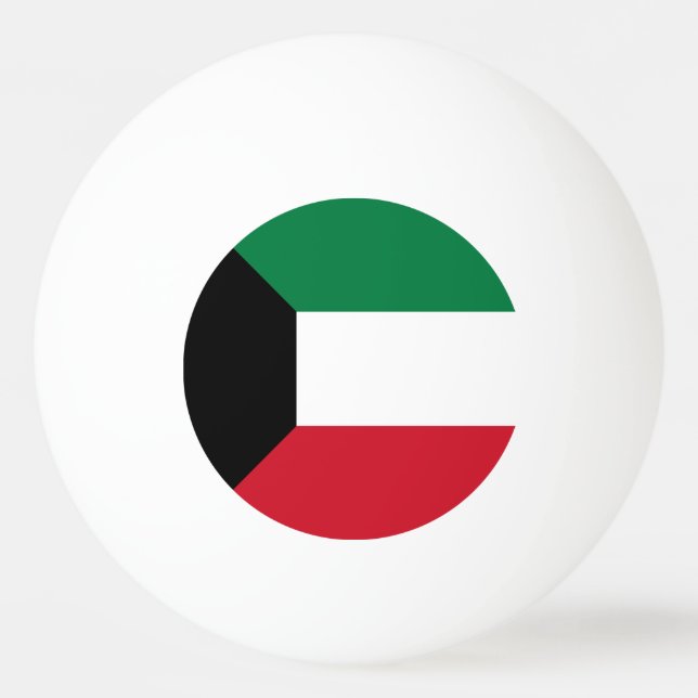 Pelota De Ping Pong Bandera de Kuwait (Anverso)