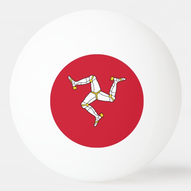 Pelota De Ping Pong Bandera de la Isla de Man (Anverso)