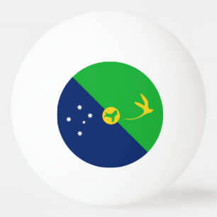 Pelota De Ping Pong Bandera de la Isla de Navidad