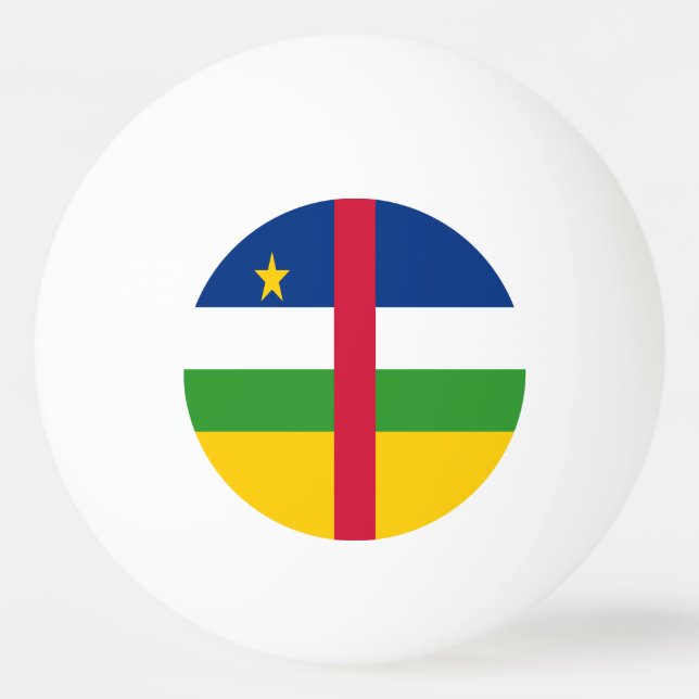 Pelota De Ping Pong Bandera de la República Centroafricana (Anverso)