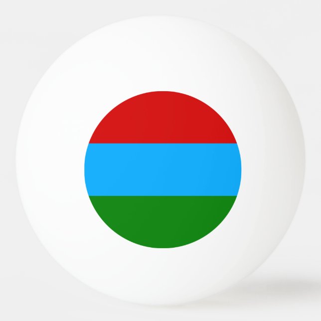 Pelota De Ping Pong Bandera de la República de Karelia (Anverso)