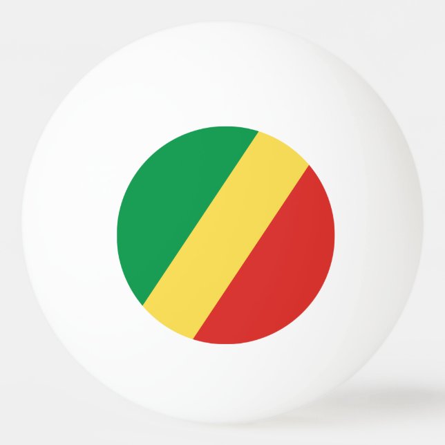 Pelota De Ping Pong Bandera de la República del Congo (Anverso)