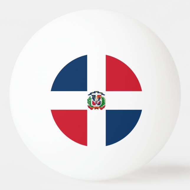 Pelota De Ping Pong Bandera de la República Dominicana (Anverso)