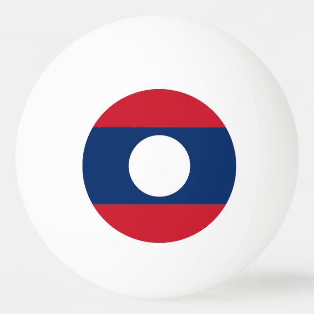 Pelota De Ping Pong Bandera de Laos (Anverso)